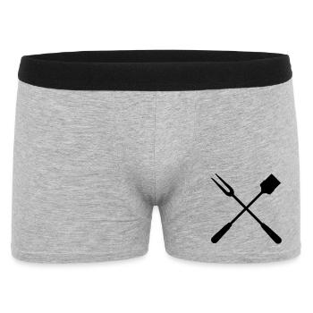 barbecue - Men's Boxer Shorts - heather grey - Front
