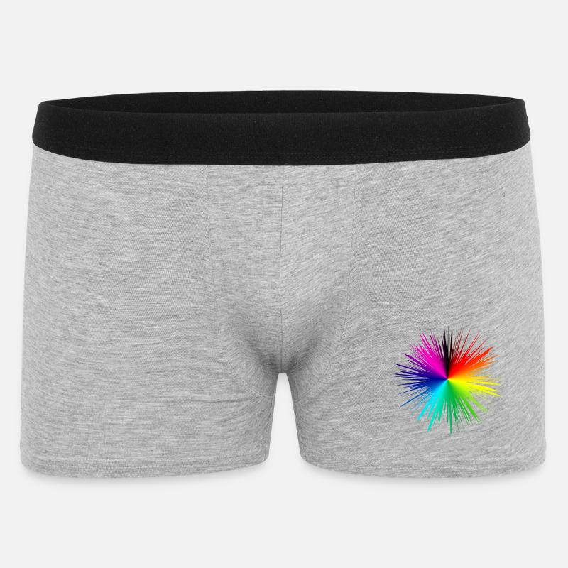 Explosion de couleur rafale radiale - Boxer Homme - gris chiné