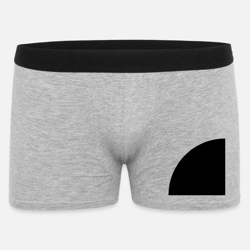 Viertelkreis - Männer Boxer Shorts - Grau meliert