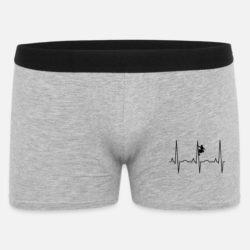 Klettern Bergsteiger - Männer Boxer Shorts - Grau meliert