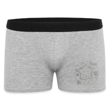 Vintage Karte Frankreich - Männer Boxer Shorts - Grau meliert - Vorne