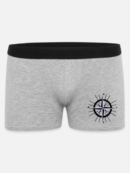 Nautical Compass - Men's Boxer Shorts - heather grey