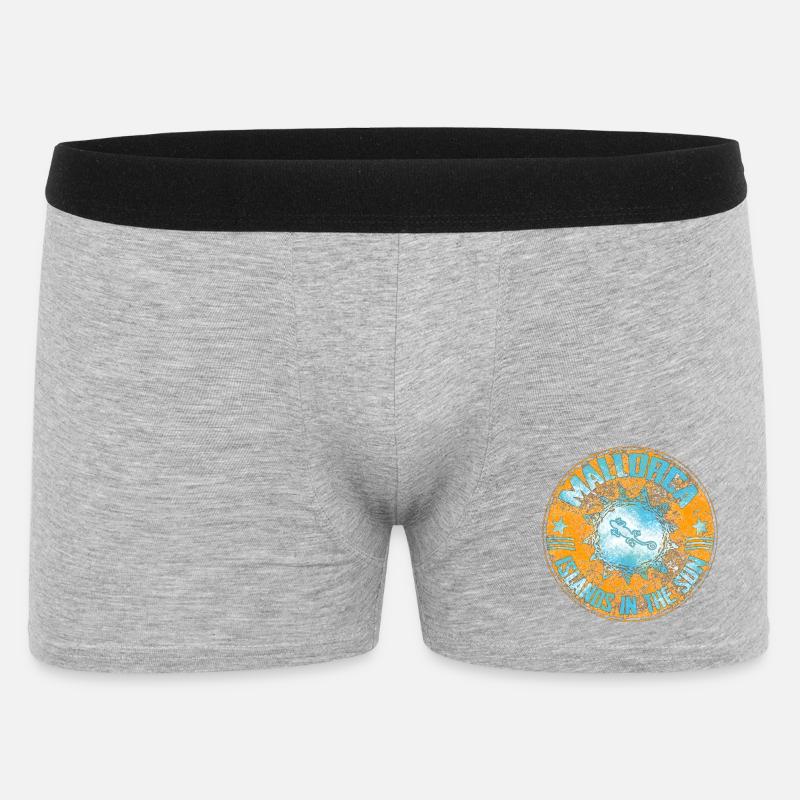 Lizard im Mandala Design - Männer Boxer Shorts - Grau meliert