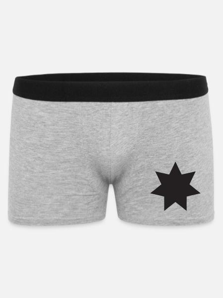 Stern Stern Stern Stern Stern Stern - Männer Boxer Shorts - Grau meliert