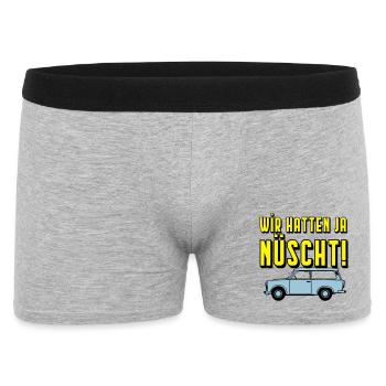  Universal Kombi , Wir hatten ja nüscht!(25 - Männer Boxer Shorts - Grau meliert - Vorne