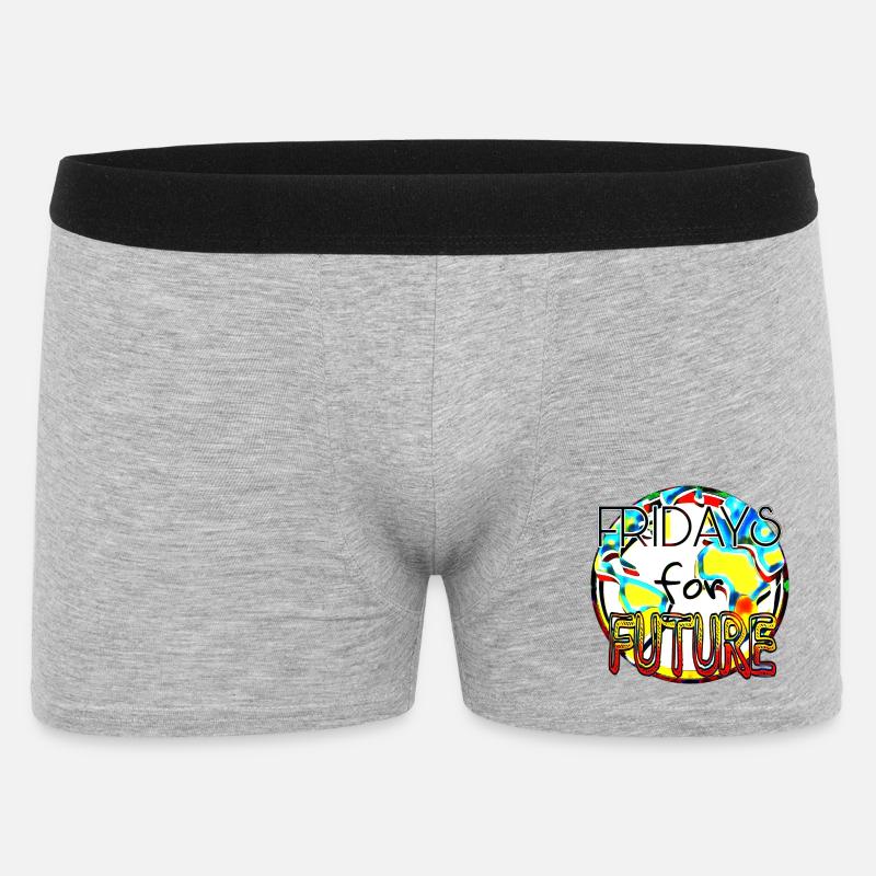 Klimaschutz Statement Farbenkunst - Männer Boxer Shorts - Grau meliert