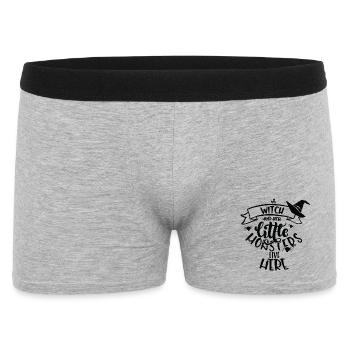 Chapeau de sorcière en rotation - Boxer Homme - gris chiné - Devant