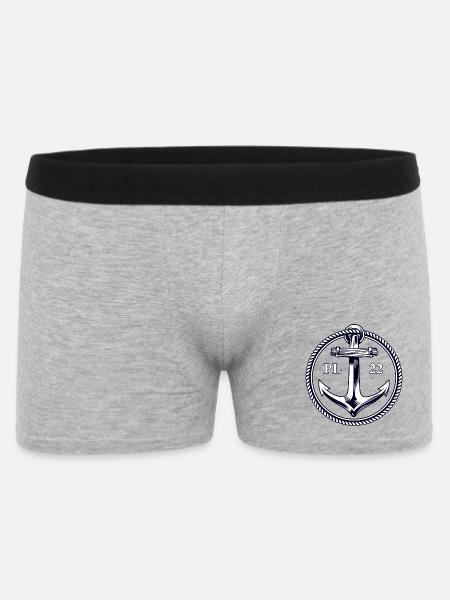 PL22 Marine Anchor - Men's Boxer Shorts - heather grey