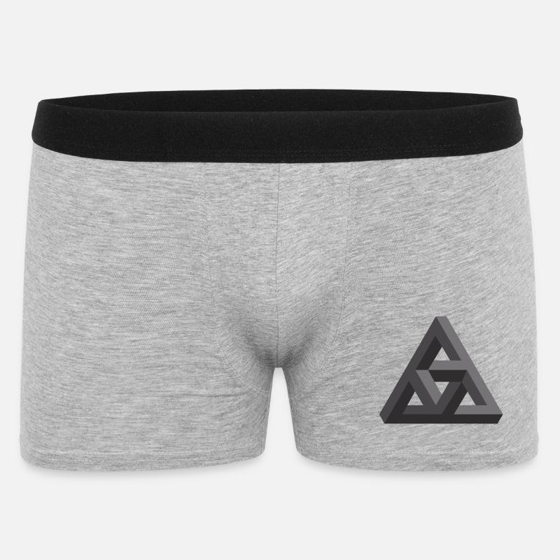 Abstract Geometry Pattern in Gray - Men's Boxer Shorts - heather grey