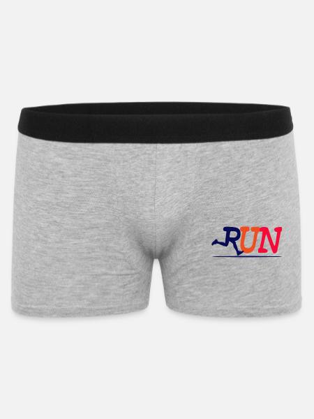 Laufen Rennen Sport Joggen Laufsport Marathon Fun - Männer Boxer Shorts - Grau meliert