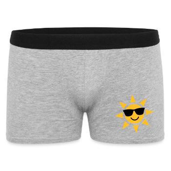 Sonnenbrillen-Sonnenstrahl - Männer Boxer Shorts - Grau meliert - Vorne