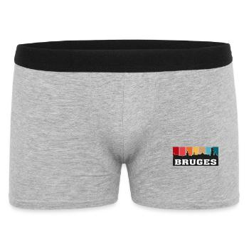 Bruges Belgique Voyage Skyline Souvenirs Silhouette - Boxer Homme - gris chiné - Devant