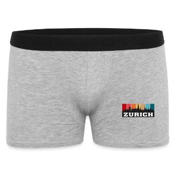 Zurich Suisse Voyage Souvenir Sur Les Toits De La Ville - Boxer Homme - gris chiné - Devant