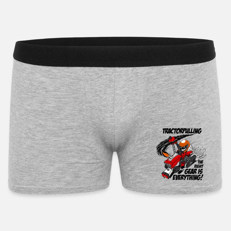 0966 tractor pulling - Men's Boxer Shorts - heather grey