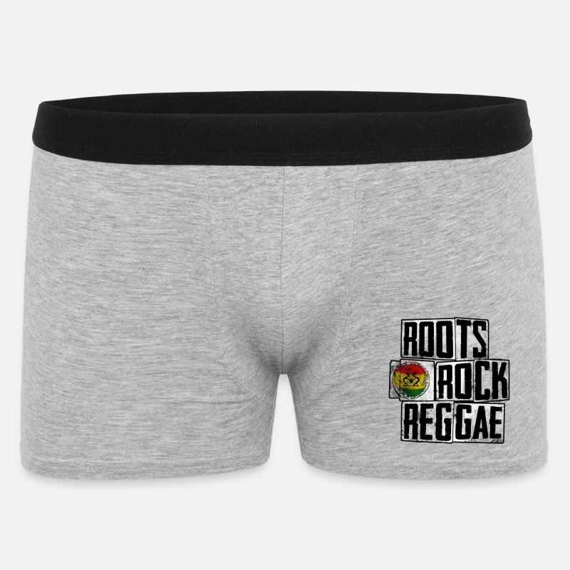 Roots Rock Reggae Design - Männer Boxer Shorts - Grau meliert