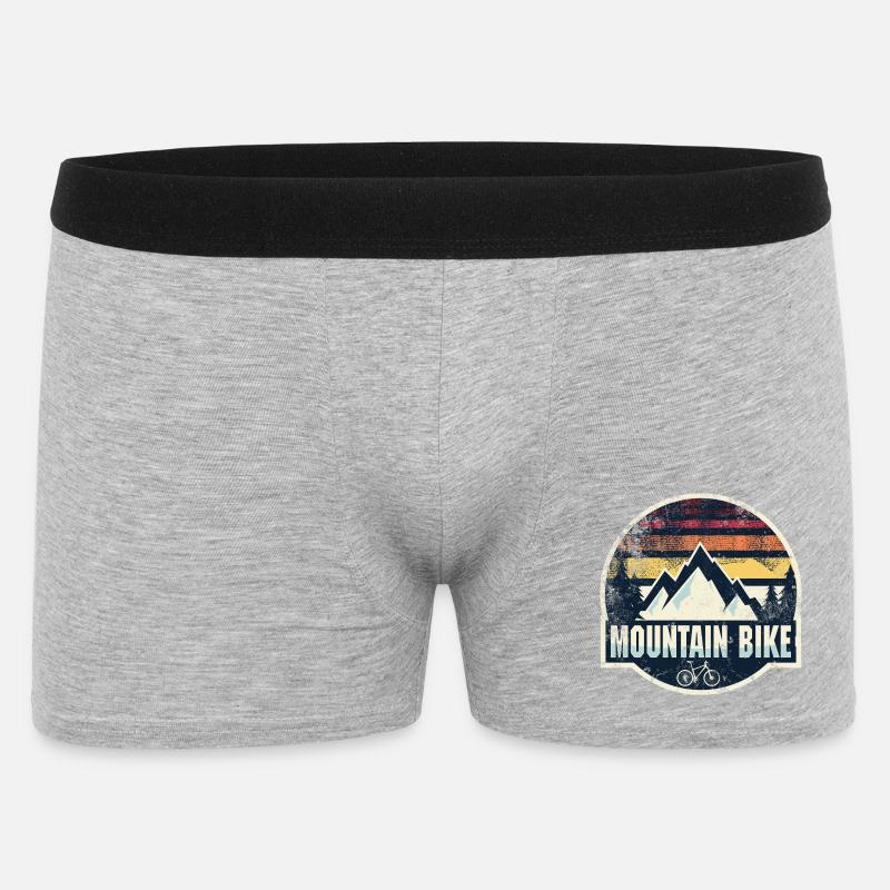 Patch rétro pour VTT - Boxer Homme - gris chiné
