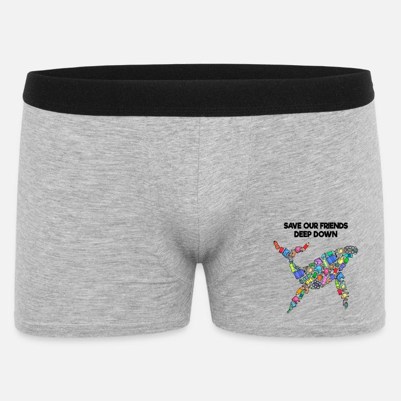 Artenschutz Erde Umwelt Statement - Männer Boxer Shorts - Grau meliert