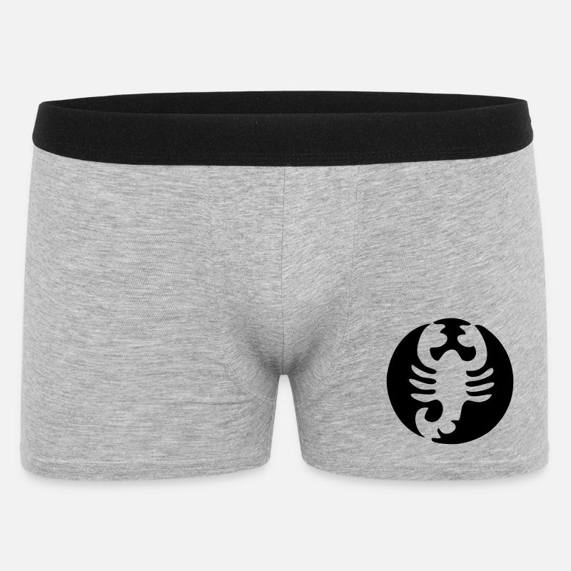 Sternbild Skorpion, Horoskop - Männer Boxer Shorts - Grau meliert