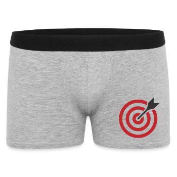Zielscheibenpfeil - Männer Boxer Shorts - Grau meliert - Vorne