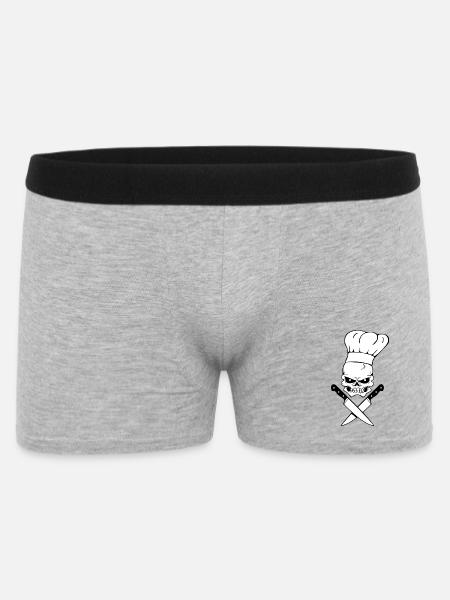 Skull cook - Men's Boxer Shorts - heather grey