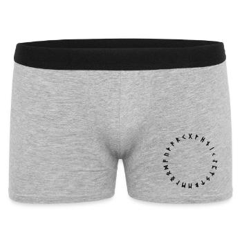 Rune alphabet in circle Symbols - Men's Boxer Shorts - heather grey - Front