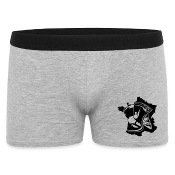 casque sp carte - Boxer Homme - gris chiné - Devant
