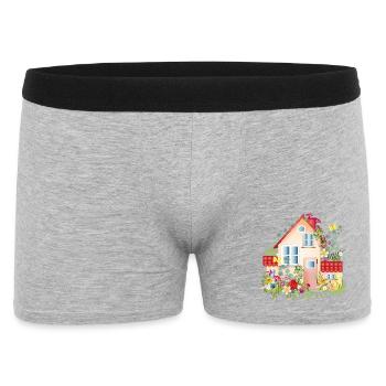 villa colorée avec jardin luxuriant - Une maison de rêve - Boxer Homme - gris chiné - Devant