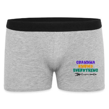 Old Woman Cool Statement Grandmother Grandma Senior - Men's Boxer Shorts - heather grey - Front