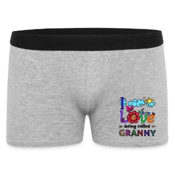 Old Woman Grandmother Grandma Statement Pensioner - Men's Boxer Shorts - heather grey - Front