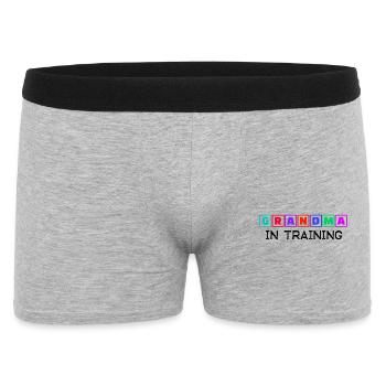 Humorvoll Statement Großmutter Oma Alte Frau - Männer Boxer Shorts - Grau meliert - Vorne