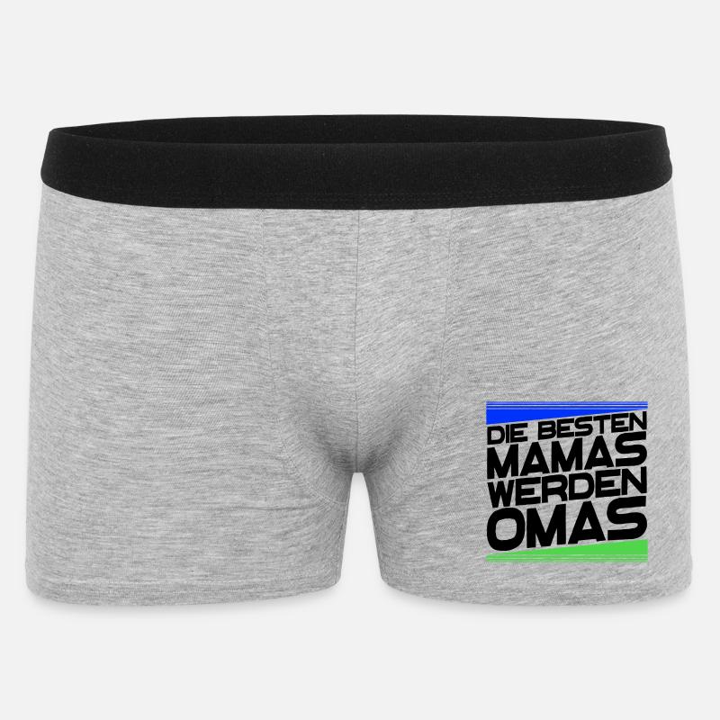 Gratulation Oma Statement Großmutter Alles Gute - Männer Boxer Shorts - Grau meliert