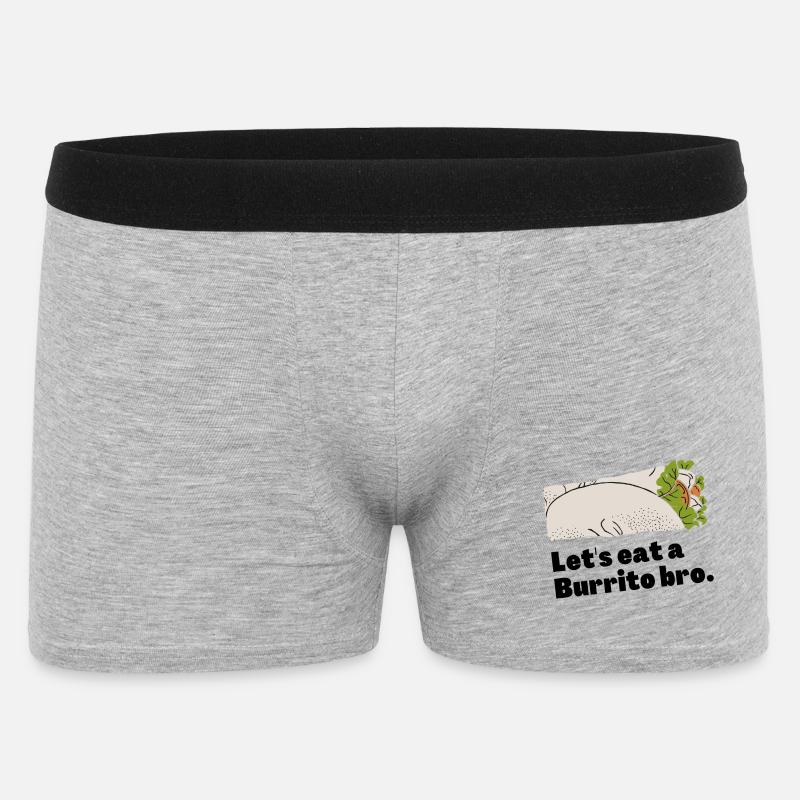 Chicken roll with vegetable leaf burrito - Men's Boxer Shorts - heather grey