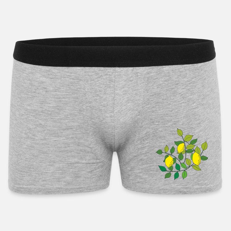 zitronen baum - Männer Boxer Shorts - Grau meliert