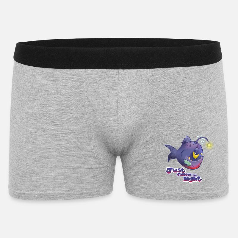 Folgen Sie einfach dem Licht - Männer Boxer Shorts - Grau meliert