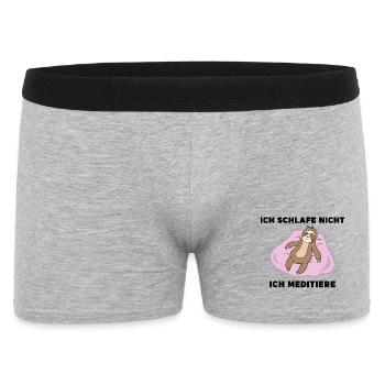 Faultier Schlafen Humorvoll Statement Säugetier - Männer Boxer Shorts - Grau meliert - Vorne