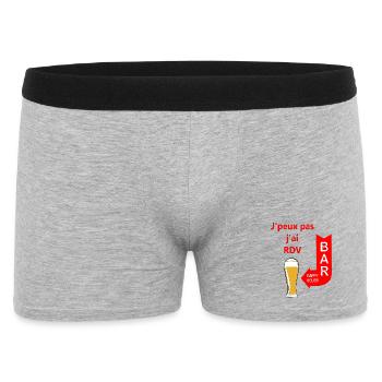 j'peux pas j'ai rdv au bar - Boxer Homme - gris chiné - Devant