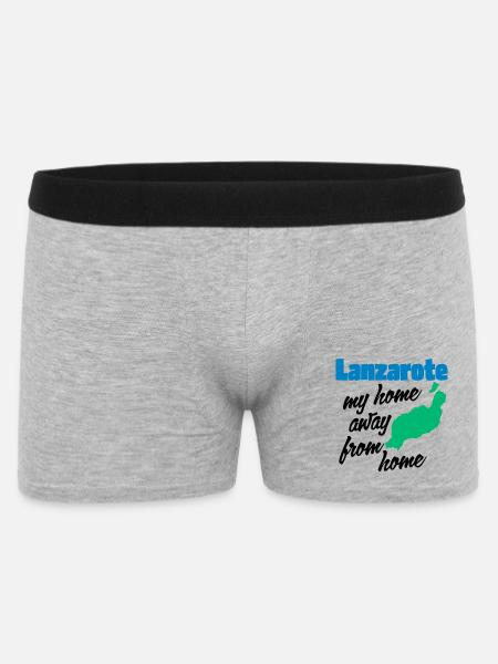Lanzarote, mein zweites Zuhause - Männer Boxer Shorts - Grau meliert