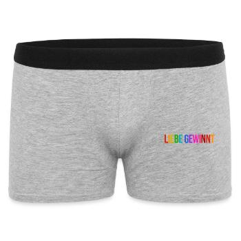 Lgbt Lesbisch Statement Regenbogen Homosexuell - Männer Boxer Shorts - Grau meliert - Vorne
