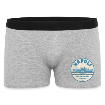 Napoli Skyline Abzeichen - Männer Boxer Shorts - Grau meliert - Vorne