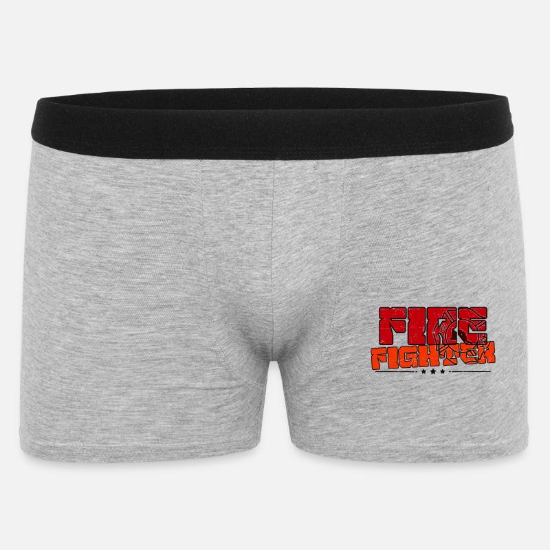 Brandschutz Feuerwehrmann Statement Feuerwehr - Männer Boxer Shorts - Grau meliert