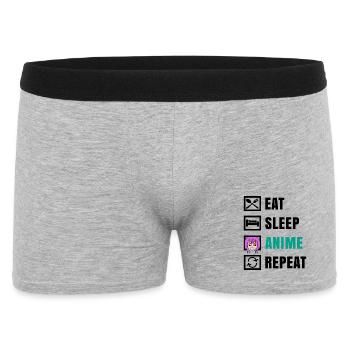 Asian Japan Anemi Statement Manga Cartoon - Men's Boxer Shorts - heather grey - Front