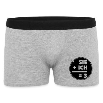 Familienglück Schwanger Papa Eltern Baby Statement - Männer Boxer Shorts - Grau meliert - Vorne