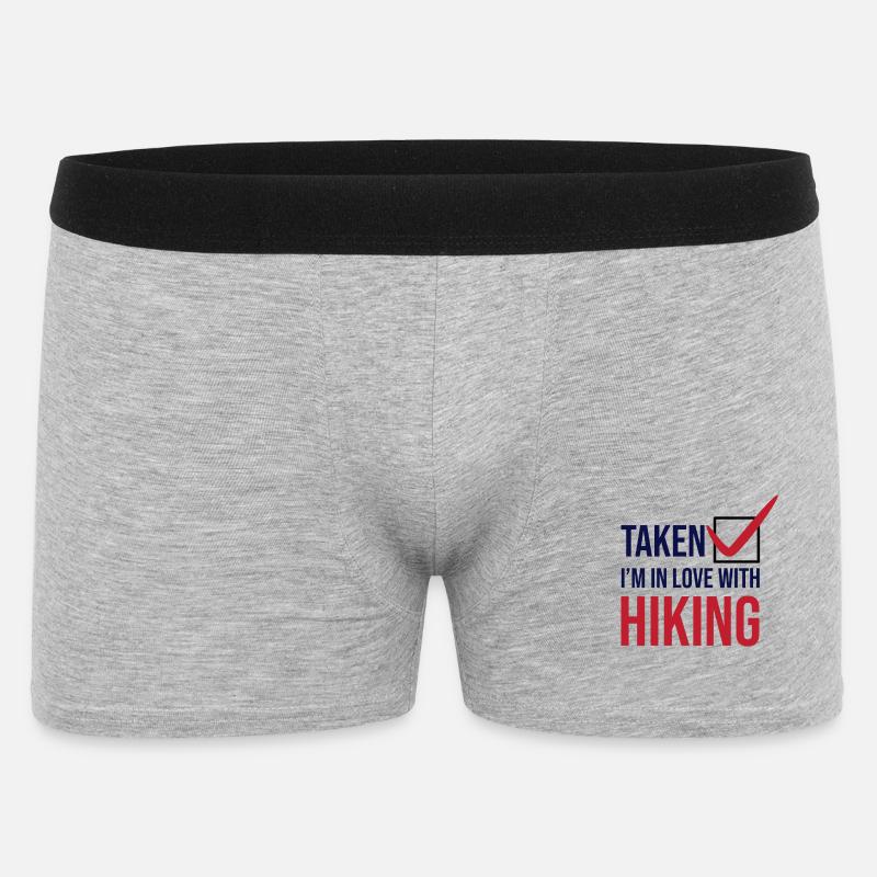Wanderwege Klettern Wandern Wanderer Statement - Männer Boxer Shorts - Grau meliert