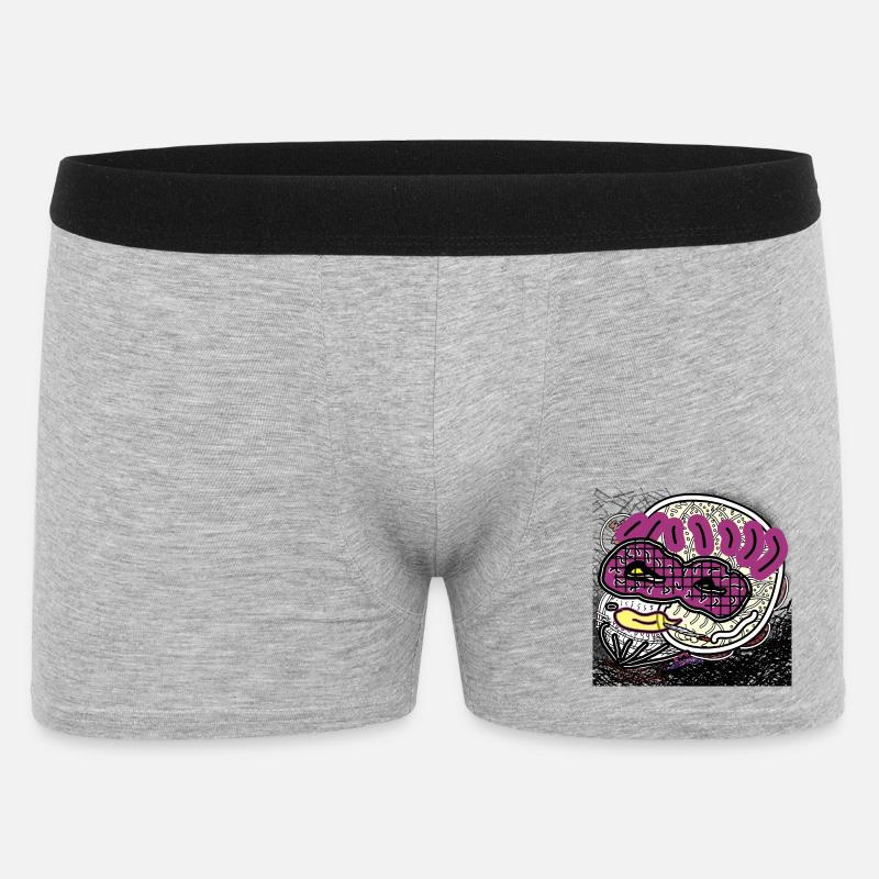 Comic-Mann - Männer Boxer Shorts - Grau meliert