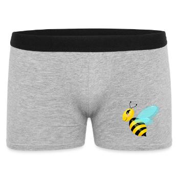Fliegende anmutige Biene - Männer Boxer Shorts - Grau meliert - Vorne