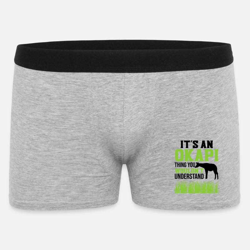 Ist ein Okapi - Männer Boxer Shorts - Grau meliert