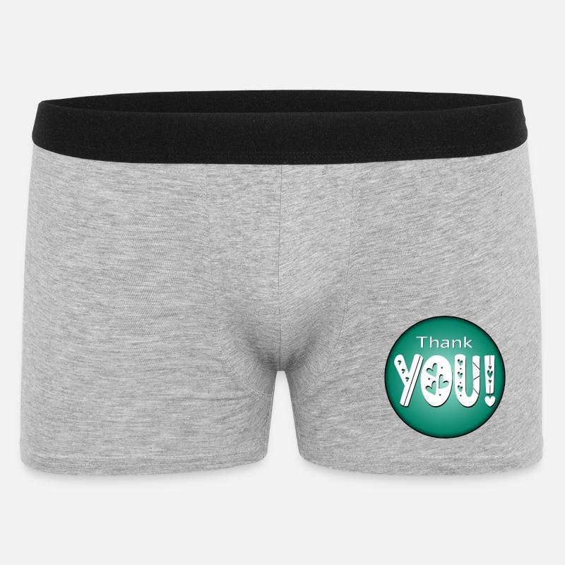 Danke - DANKBAR DANKE - BEZIEHUNG - Männer Boxer Shorts - Grau meliert