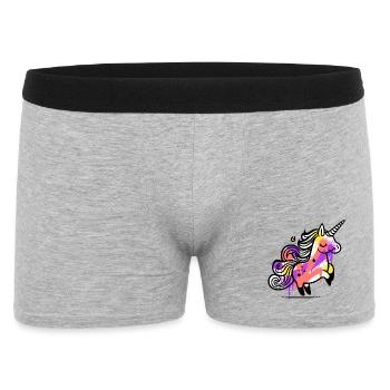 Licorne fantaisiste avec Splash Art - Boxer Homme - gris chiné - Devant