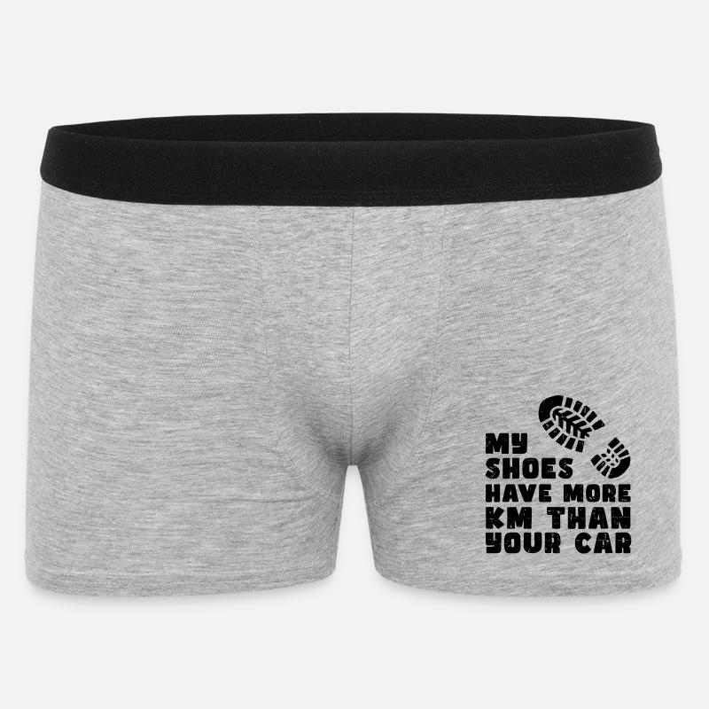 Wanderwege Wanderer Wandern Statement Klettern - Männer Boxer Shorts - Grau meliert