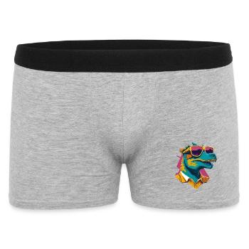 Dino Cool: Retro Ornithopods T-Shirt - Men's Boxer Shorts - heather grey - Front